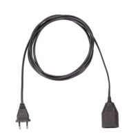 Bachmann EURO-Verlängerung 3m 2x0,75qmm 233.185 2,5A schwarz IP20 Euro-Steck 0-70°C