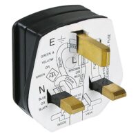 Bachmann Schutzkontaktstecker 13A 250V 910.176 Kunststoff IP20 schwarz ger