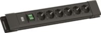Bachmann Steckdosenleiste 6-fach schwarz 2m 45° CONNECTUS BM005912 mit Ein/Aus IP20