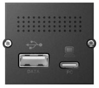 Bachmann Gehäuse HDMI/USB 1-fach schwarz 917.229 Schraubbefestigung