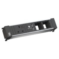Bachmann Multi-Tischsteckdose EB 1USB schwarz 916.0516 Kunststoff