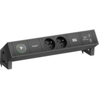 Bachmann Steckdosenleiste schwarz 1xUSB 0,2m 902.810 35° IP20 1,5qmm