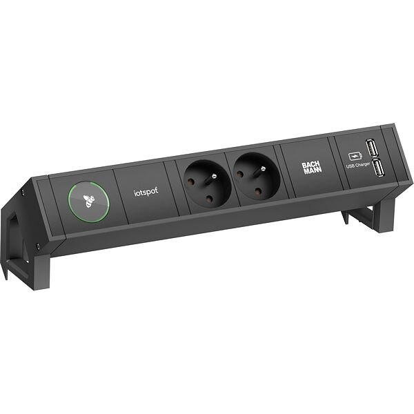Bachmann Bachmann Steckdosenleiste schwarz 1xUSB 0,2m 902.810 35° IP20 1,5qmm