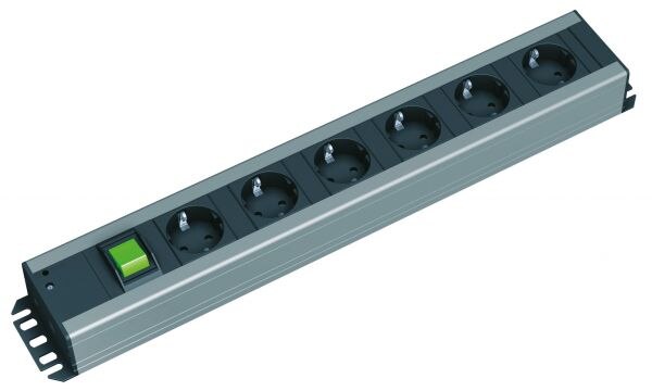 Bachmann ELTROPA Steckdosenleiste 6-fach grau mit Ein/Aus ESL 6.1S 2m 90° IP20 1,5qmm