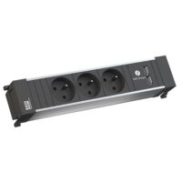 Bachmann Multi-Tischsteckdose EB 1USB schwarz 916.1227 Kunststoff