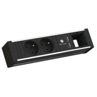 Bachmann Steckdosenleiste 2-fach schwarz 2xUSB 936.002 0,2m 35° IP20