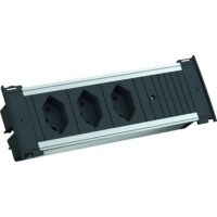 Bachmann Steckdosenleiste 3-fach alu 0,2m KAPSA 927.059 35° IP20 1,5qmm