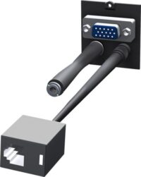 Bachmann Einsatz USB schwarz Schraubbefestigung 917.134 ohne Beschriftungsfeld