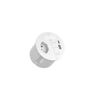 Bachmann Steckdosenleiste 1-fach weiß 2xUSB 938.306 0,2m IP20 1,5qmm