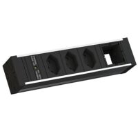 Bachmann Steckdosenleiste 4-fach schwarz 0,2m 35° 936.015 IP20