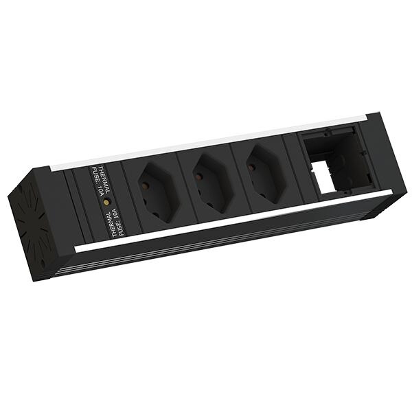 Bachmann Bachmann Steckdosenleiste 4-fach schwarz 0,2m 35° 936.015 IP20
