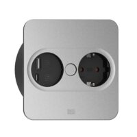 Bachmann Steckdose 1-fach si matt 1USB-A Einb TWIST 946.013 1USB-C mit BS Klappdeckel IP20