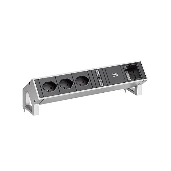 Bachmann Bachmann Steckdosenleiste 3-fach Edelstahl 0,2m 902.408 90° IP20 1,5qmm