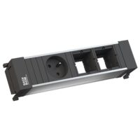 Bachmann Steckdose 3-fach schwarz matt Einb Schutzkontakt 916.003 IP20