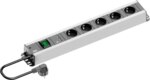 Bachmann Steckdosenleiste 5-fach grau 2xUSB 2m 300.030 mit Ein/Aus 90° IP20 1,5qmm