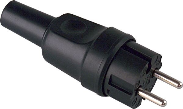 Bachmann Bachmann Anbaugerätestecker Gummi IP20 919.179 ger schwarz Schraubkl