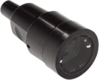 Bachmann Schutzkontaktkupplung Gummi ger 913.175 IP20 schwarz Schraubkl