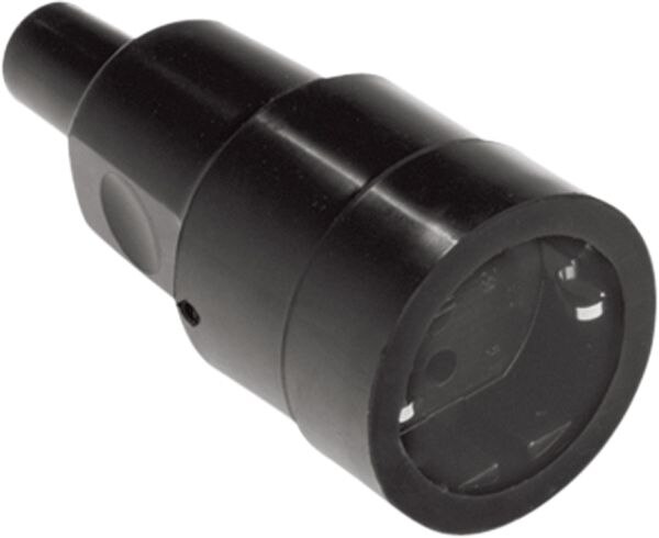 Bachmann Bachmann Schutzkontaktkupplung Gummi ger 913.175 IP20 schwarz Schraubkl