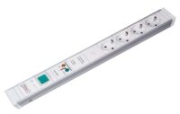 Bachmann Steckdosenleiste 4-fach alu 2m 35° 331.0202 mit Ein/Aus IP20 Netzentstör ÜSS