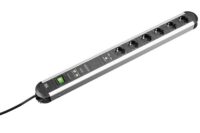 Bachmann Steckdosenleiste 6-fach schwarz 2xUSB 2m 331.055 90° IP20 1,5qmm