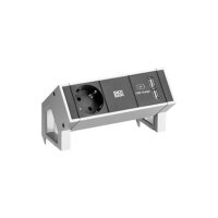 Bachmann Steckdosenleiste 1-fach Edelstahl 0,2m 902.5712 45° IP20 1,5qmm