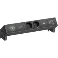 Bachmann Steckdosenleiste schwarz 1xUSB 0,2m 902.840 35° IP20 1,5qmm