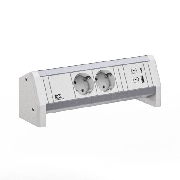 Bachmann Bachmann Steckdosenleiste /2-fach weiß 1xUSB 902.0295 0,2m 35° IP20