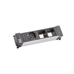 Bachmann Steckdosenleiste 1-fach schwarz 0,1m 35° 916.021 IP20 1,5qmm