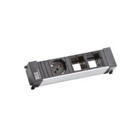 Bachmann Steckdosenleiste 1-fach schwarz 0,1m 35° 916.021 IP20 1,5qmm