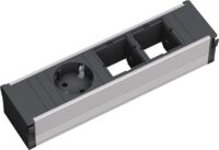 Bachmann Steckdosenleiste 1/2-fach schwarz 0,1m CONI 912.002 35° IP20 1,5qmm
