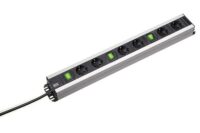 Bachmann Steckdosenleiste 6-fach schwarz 2m 90° 300.050 mit Ein/Aus IP20 1,5qmm