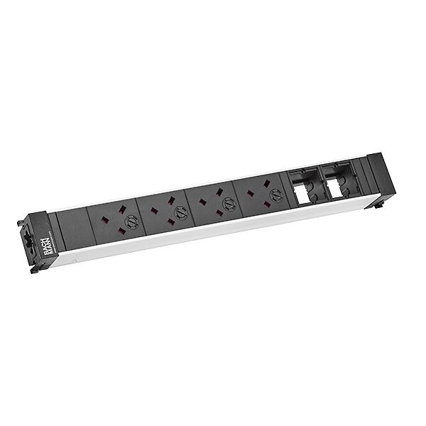 Bachmann Bachmann Steckdosenleiste 4-fach alu 45° 909.0026 IP20