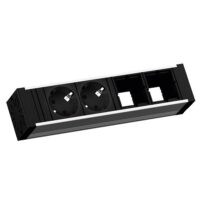 Bachmann Steckdosenleiste 2-fach schwarz 0,2m 35° 936.007 IP20