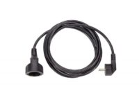 Bachmann Netzanschlussleitung 10m 16A schwarz 341.189 3x1,5qmm IP20 Schutzkontakt-Kuppl PVC