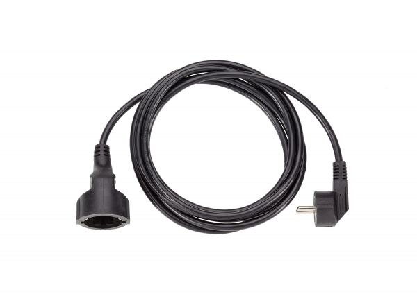 Bachmann Netzanschlussleitung 10m 16A schwarz 341.189 3x1,5qmm IP20 Schutzkontakt-Kuppl PVC