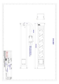 Bachmann Multi-Tischsteckdose EB 5Steckd 916.0881 alu Aluminium