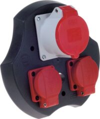Bachmann Steckdose 2-fach schwarz matt Einb Klappdeckel 910.106 IP20