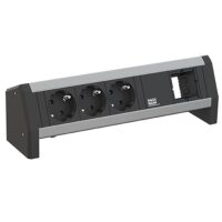 Bachmann Steckdosenleiste 3-fach alu 1m 35° 902.054 IP20 1,5qmm