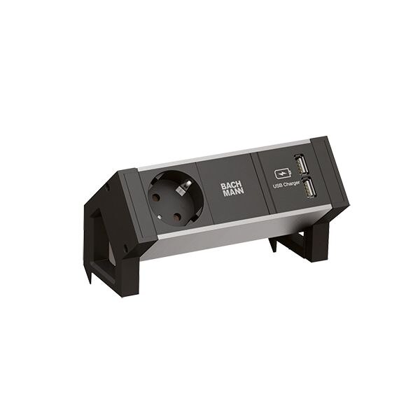 Bachmann Bachmann Steckdosenleiste 1-fach alu 0,2m 937.102 35° IP20 1,5qmm