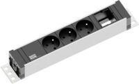 Bachmann Steckdosenleiste 3-fach alu 3m 35° 922.0231 IP20 1,5qmm