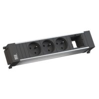 Bachmann Steckdosenleiste alu 0,2m 35° 916.0621 IP00 1,5qmm