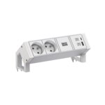 Bachmann Steckdosenleiste /2-fach weiß 1xUSB 937.408 0,2m 35° IP20