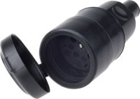 Bachmann Schutzkontaktkupplung Gummi ger 919.169 IP44 schwarz Schraubkl