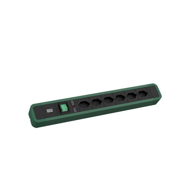 Bachmann Bachmann Steckdosenleiste gn mit Ein/Aus 350.226 2m 90° IP20 1,5qmm