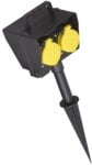 ELTROPA Gartensteckdose 4-fach schwarz 2m 35° EGS 2.4 IP44 1,5qmm