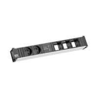 Bachmann Steckdosenleiste alu 2xUSB 0,1m 912.0172 35° IP20 1,5qmm