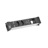 Bachmann Steckdosenleiste 2-fach schwarz 1xUSB 909.0170 IP20