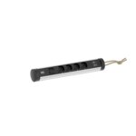 Bachmann Steckdosenleiste schwarz 2xUSB 2,5m 707.010 mit Ein/Aus IP20 1,5qmm