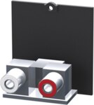 Bachmann Zentralplatte Klinke 1-fach schwarz 917.023 Schraubbefestigung
