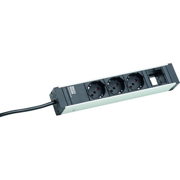 Bachmann Bachmann Steckdosenleiste 3-fach alu 3m IP20 922.096 1,5qmm
